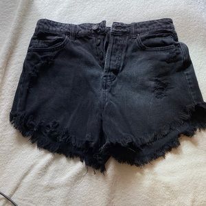Black high waisted shorts